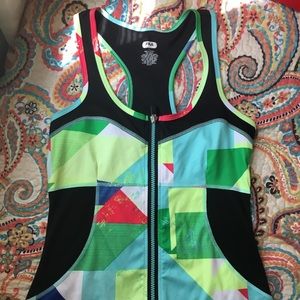 FILA zip up sports tank